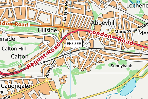 EH8 8EE map - OS VectorMap District (Ordnance Survey)