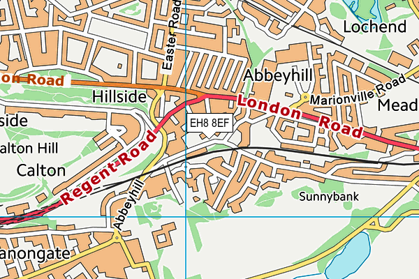 EH8 8EF map - OS VectorMap District (Ordnance Survey)