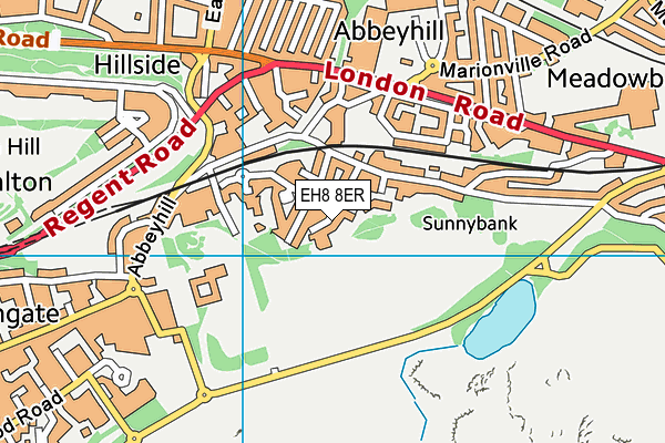 EH8 8ER map - OS VectorMap District (Ordnance Survey)