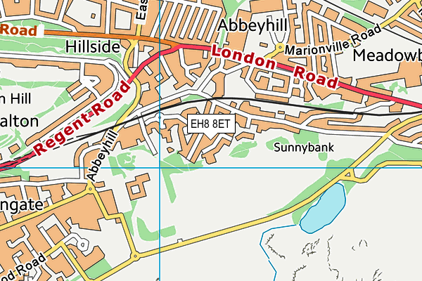 EH8 8ET map - OS VectorMap District (Ordnance Survey)