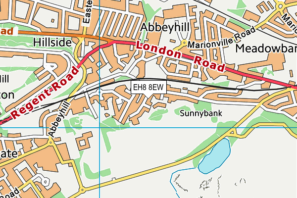 EH8 8EW map - OS VectorMap District (Ordnance Survey)