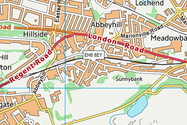 EH8 8EY map - OS VectorMap District (Ordnance Survey)