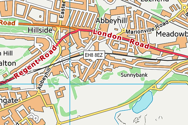 EH8 8EZ map - OS VectorMap District (Ordnance Survey)