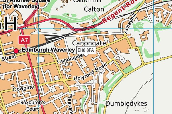 EH8 8FA map - OS VectorMap District (Ordnance Survey)