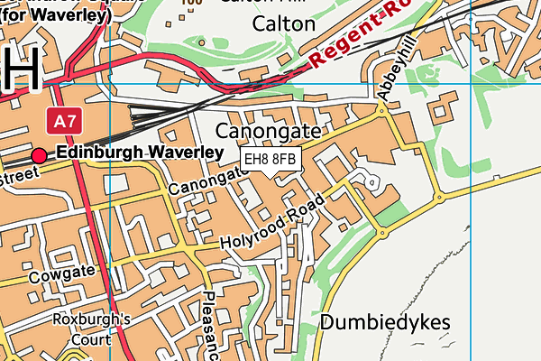 EH8 8FB map - OS VectorMap District (Ordnance Survey)