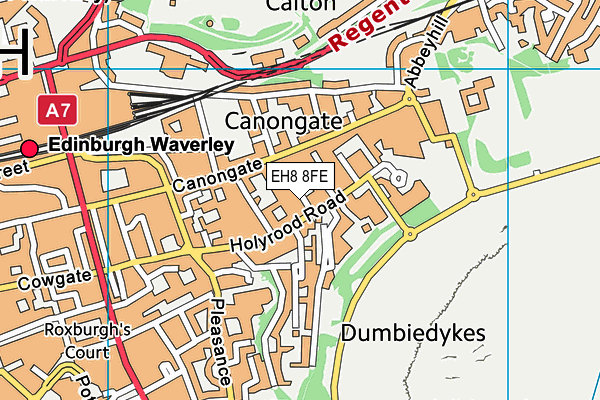 EH8 8FE map - OS VectorMap District (Ordnance Survey)