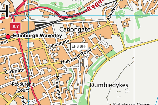 EH8 8FF map - OS VectorMap District (Ordnance Survey)