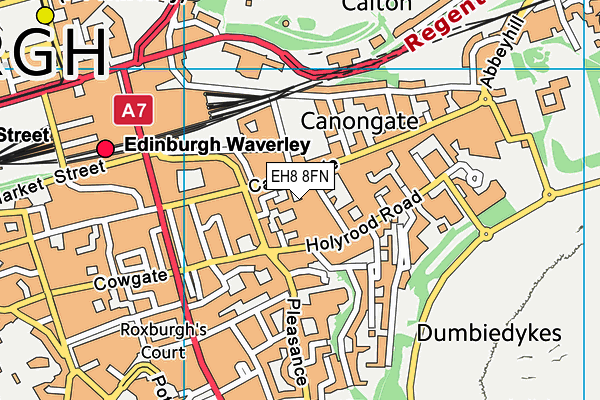 EH8 8FN map - OS VectorMap District (Ordnance Survey)