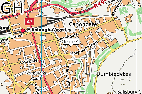 EH8 8FP map - OS VectorMap District (Ordnance Survey)