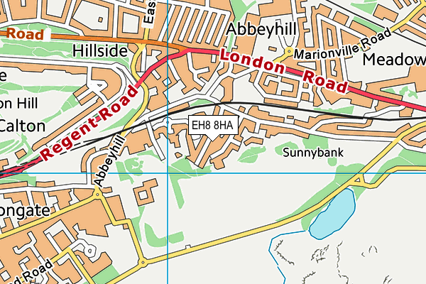 EH8 8HA map - OS VectorMap District (Ordnance Survey)