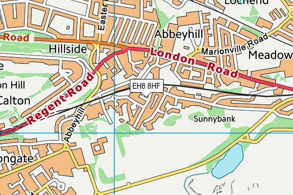 EH8 8HF map - OS VectorMap District (Ordnance Survey)