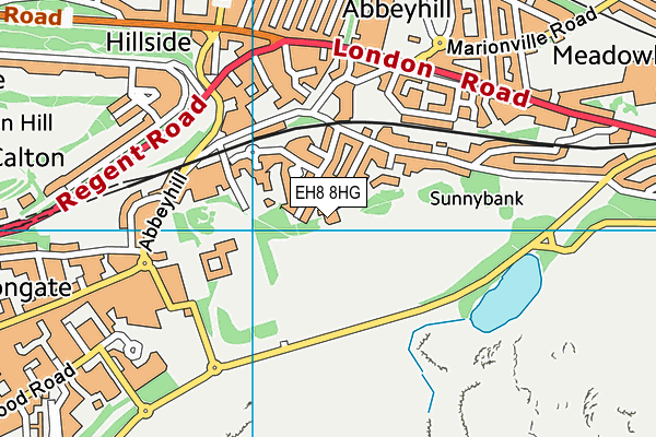 EH8 8HG map - OS VectorMap District (Ordnance Survey)