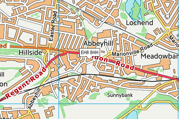 EH8 8HH map - OS VectorMap District (Ordnance Survey)