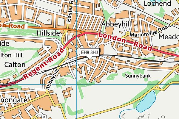 EH8 8HJ map - OS VectorMap District (Ordnance Survey)