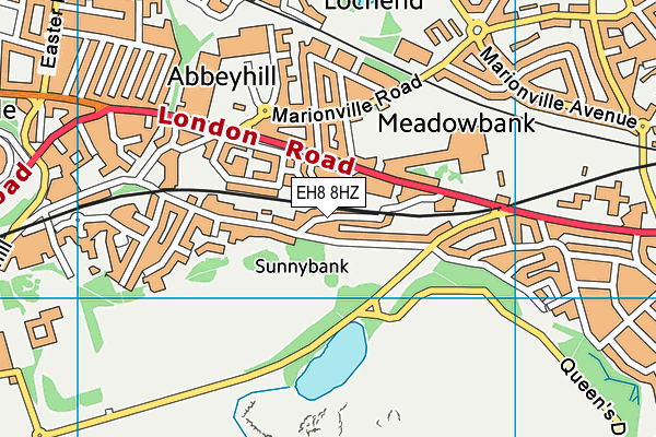 EH8 8HZ map - OS VectorMap District (Ordnance Survey)