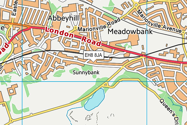 EH8 8JA map - OS VectorMap District (Ordnance Survey)