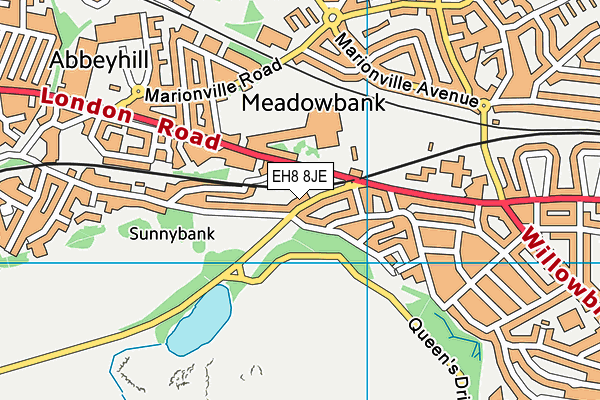 EH8 8JE map - OS VectorMap District (Ordnance Survey)