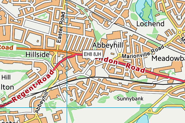 EH8 8JH map - OS VectorMap District (Ordnance Survey)