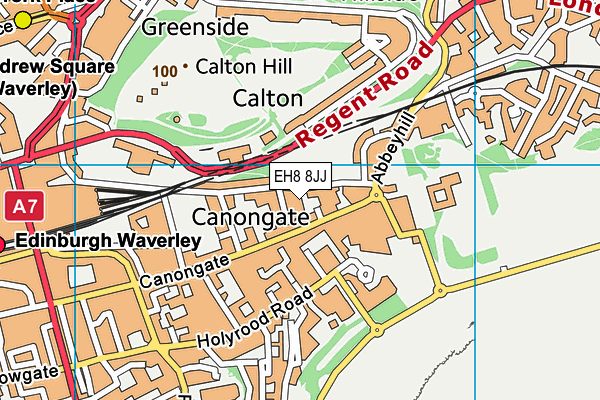 EH8 8JJ map - OS VectorMap District (Ordnance Survey)