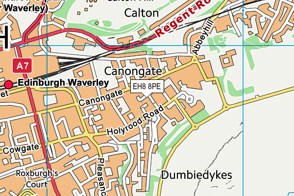 EH8 8PE map - OS VectorMap District (Ordnance Survey)