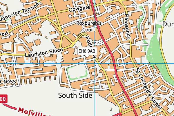 EH8 9AB map - OS VectorMap District (Ordnance Survey)