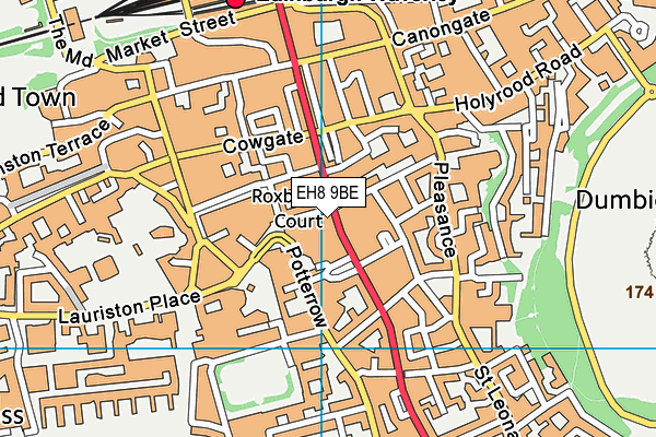 EH8 9BE map - OS VectorMap District (Ordnance Survey)