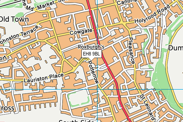EH8 9BL map - OS VectorMap District (Ordnance Survey)