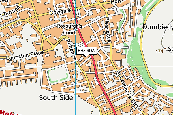 EH8 9DA map - OS VectorMap District (Ordnance Survey)