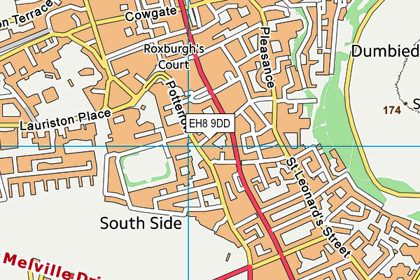 EH8 9DD map - OS VectorMap District (Ordnance Survey)