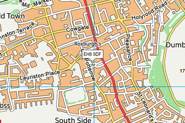 EH8 9DF map - OS VectorMap District (Ordnance Survey)