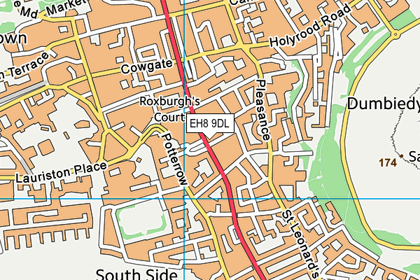 EH8 9DL map - OS VectorMap District (Ordnance Survey)