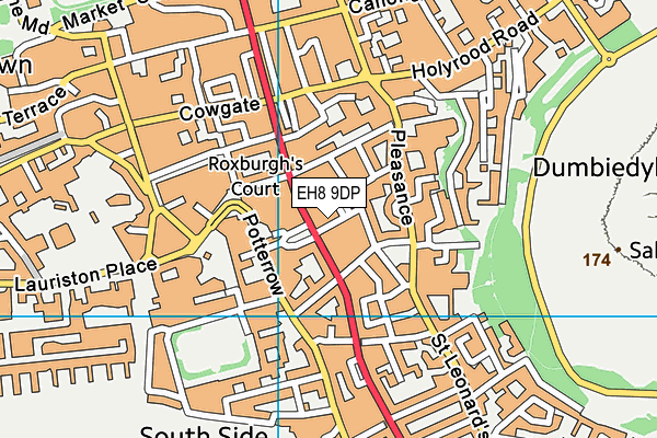 EH8 9DP map - OS VectorMap District (Ordnance Survey)