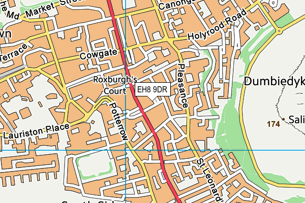EH8 9DR map - OS VectorMap District (Ordnance Survey)