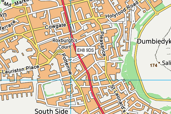 EH8 9DS map - OS VectorMap District (Ordnance Survey)