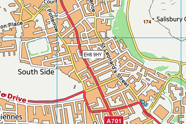 EH8 9HY map - OS VectorMap District (Ordnance Survey)