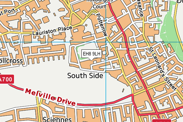 EH8 9LH map - OS VectorMap District (Ordnance Survey)