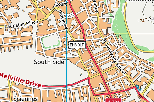 EH8 9LP map - OS VectorMap District (Ordnance Survey)