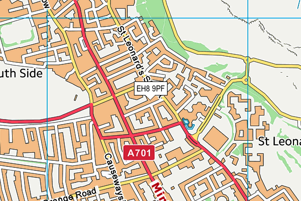 EH8 9PF map - OS VectorMap District (Ordnance Survey)