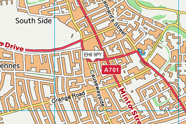 EH8 9PY map - OS VectorMap District (Ordnance Survey)