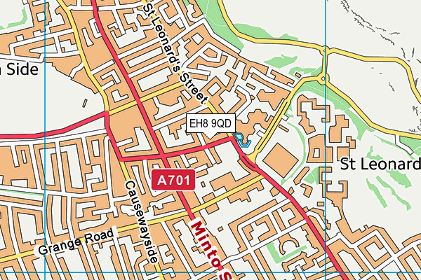 EH8 9QD map - OS VectorMap District (Ordnance Survey)