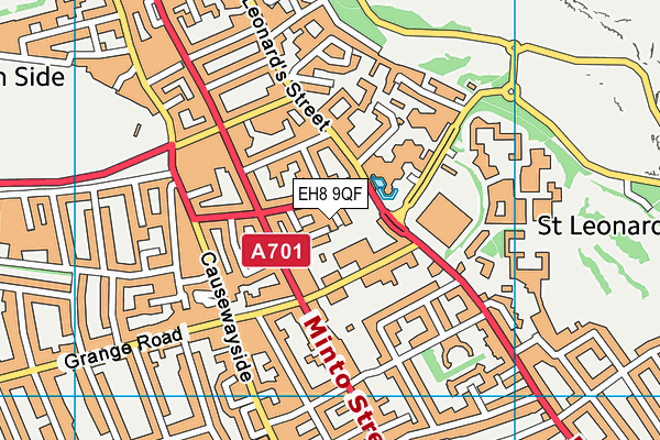 EH8 9QF map - OS VectorMap District (Ordnance Survey)