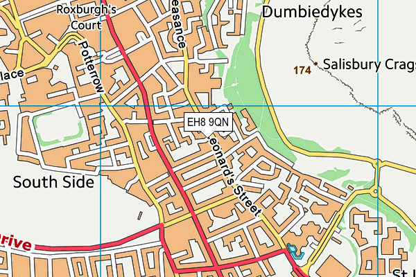 EH8 9QN map - OS VectorMap District (Ordnance Survey)