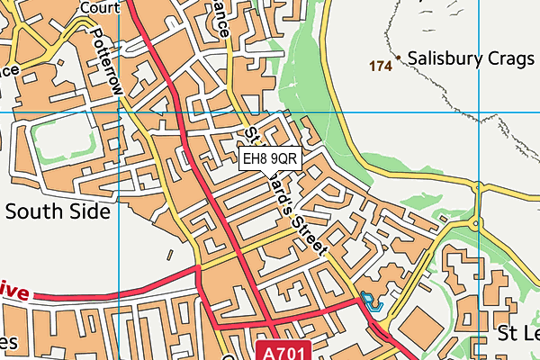 EH8 9QR map - OS VectorMap District (Ordnance Survey)