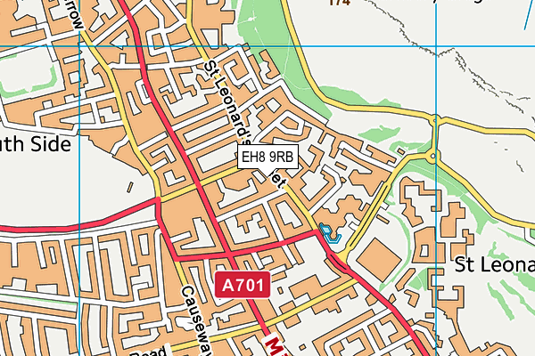 EH8 9RB map - OS VectorMap District (Ordnance Survey)