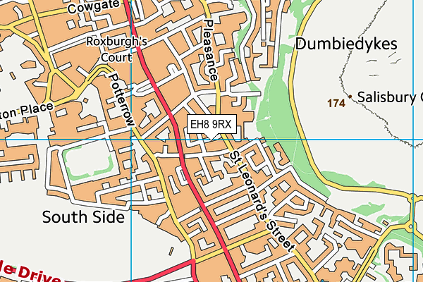 EH8 9RX map - OS VectorMap District (Ordnance Survey)