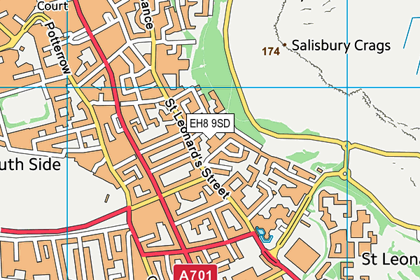 EH8 9SD map - OS VectorMap District (Ordnance Survey)