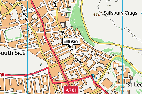 EH8 9SW map - OS VectorMap District (Ordnance Survey)