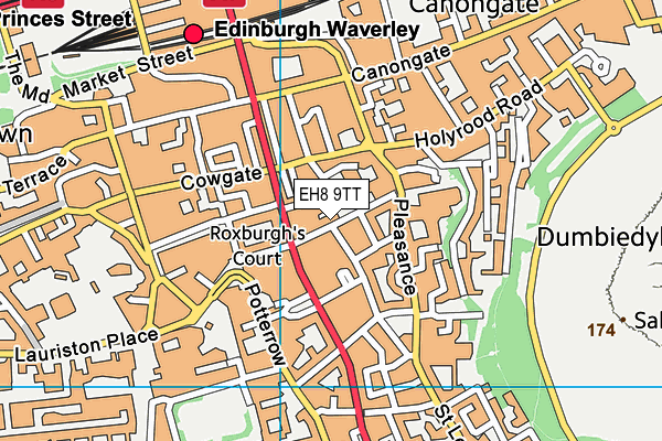 EH8 9TT map - OS VectorMap District (Ordnance Survey)