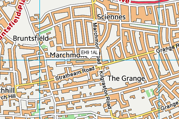 EH9 1AL map - OS VectorMap District (Ordnance Survey)