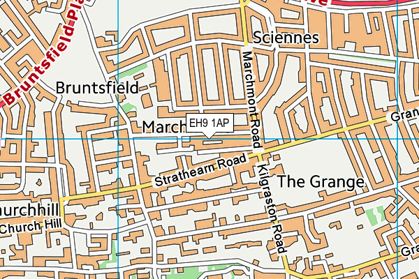 EH9 1AP map - OS VectorMap District (Ordnance Survey)